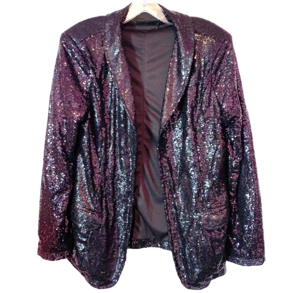 Black Sequins Blazer - Picture 1 of 4